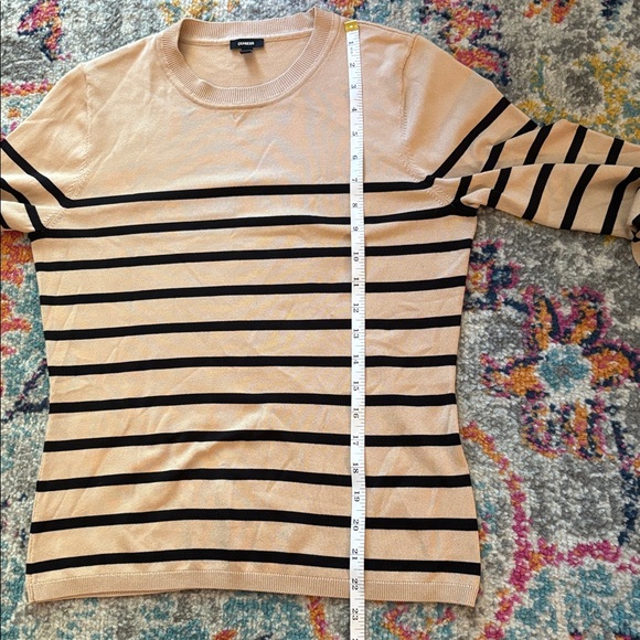 Express Beige and Black Knit Top - Picture 13 of 16